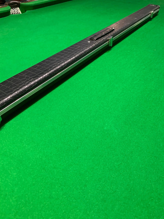 POWERGLIDE Deluxe Aluminium 3/4 Pool, Snooker & Billiard Cue Case With Crocodile Effect - Q-Masters